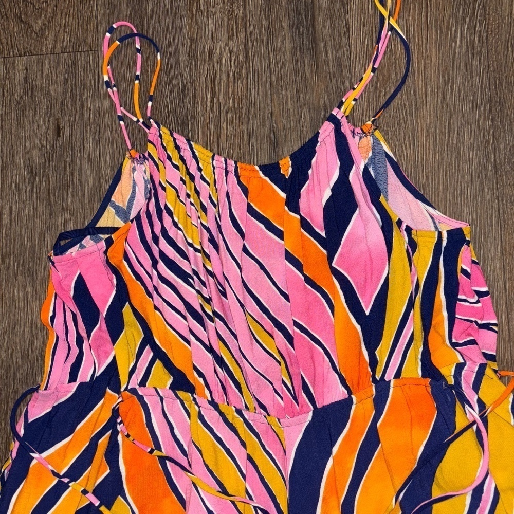 Maeve  Finley Wide Leg Jumpsuit VibrantSummer Colors  size 10 - Picture 10 of 15